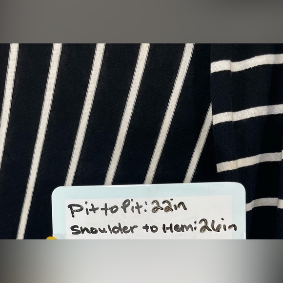 Lafayette 148 New York Striped Asymmetrical Cardigan Medium Minimalist Chic - Picture 9 of 10